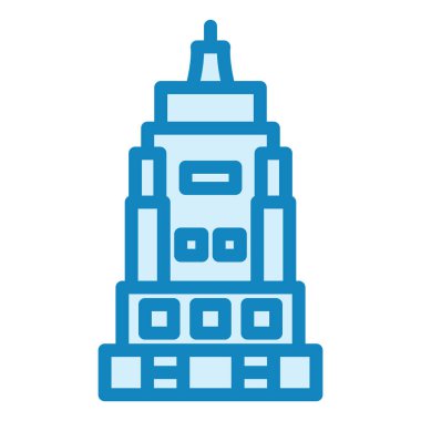 Empire State modern simge vektör illüstrasyonu  