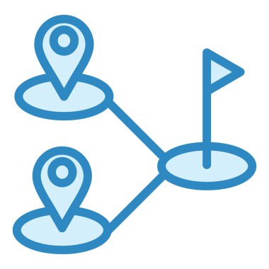 Varış yeri. Web simgesi basit illüstrasyon 