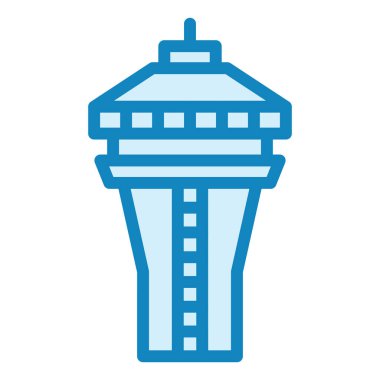 Space Needle modern simge vektör çizimi  