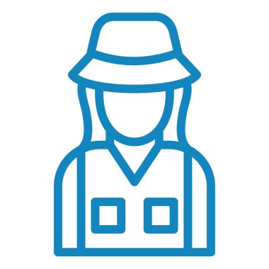 Balıkçı simgesinin vektör illüstrasyonu