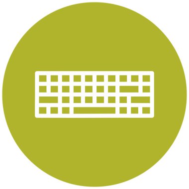 Klavye. Web simgesi basit illüstrasyon