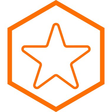 yıldız simgesi, vektör çizimi