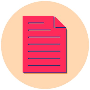 Belge. Web simgesi basit illüstrasyon