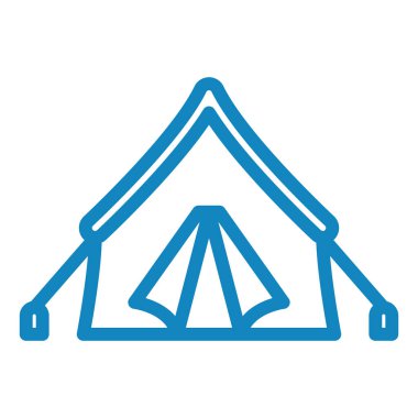 çadır simgesi vektör illüstrasyonu