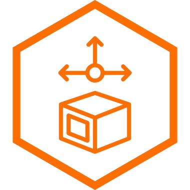 Bir küp simgesinin vektör illüstrasyonu