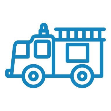 İtfaiye aracı. Web simgesi basit illüstrasyon