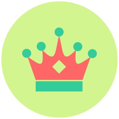 Taç. Web simgesi basit illüstrasyon