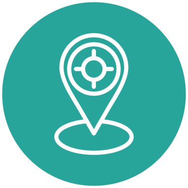 konum. Web simgesi basit illüstrasyon