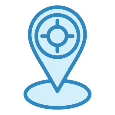 Yer belirleyici. Web simgesi basit illüstrasyon 