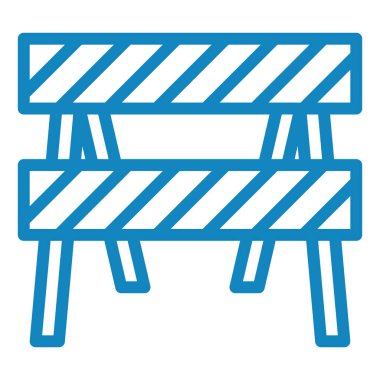 Bariyer. Web simgesi basit illüstrasyon