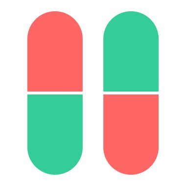 Kapsül. Web simgesi basit illüstrasyon