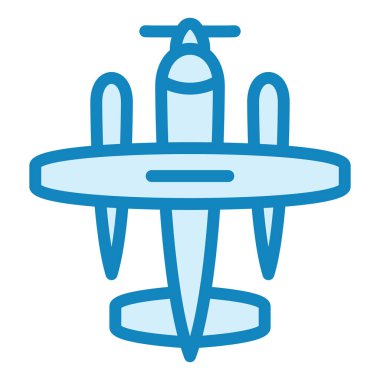 Deniz uçağı. Web simgesi basit illüstrasyon 