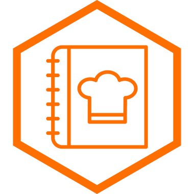 Şef şapka ikonu. Web için kitap vektör simgelerinin özet çizimi