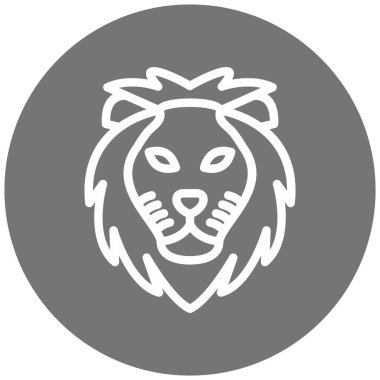 aslan modern ikon vektör illüstrasyonu