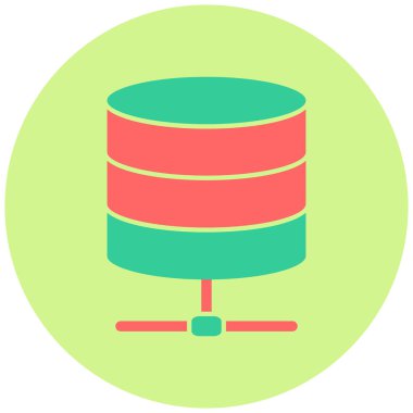 veritabanı. Web simgesi basit illüstrasyon