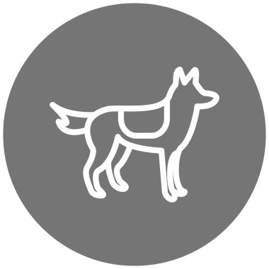 Köpek. Web simgesi basit illüstrasyon