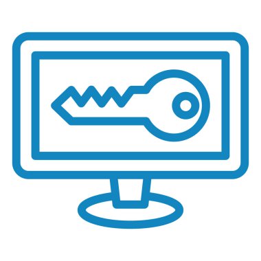 Monitör. Web simgesi basit illüstrasyon