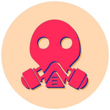 Maske. Web simgesi basit illüstrasyon