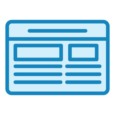 blog. Web simgesi vektör illüstrasyonu