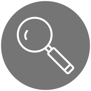 Büyüteç simgesi. Web için basit arama vektör simgeleri çizimi