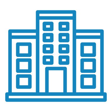Bina. Web simgesi basit illüstrasyon
