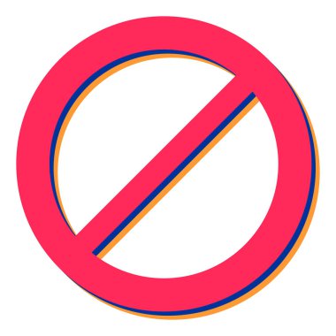 İşaret simgesi yok. vektör illüstrasyonu