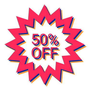 Yüzde indirimli indirim etiketi. vektör illüstrasyonu