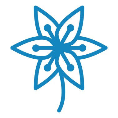 Çiçek. Web simgesi basit illüstrasyon