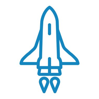 roket ikonu vektör illüstrasyonu