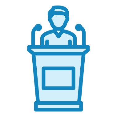 Konuşmacı. Web simgesi basit illüstrasyon