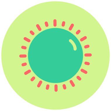 Güneş. Web simgesi basit illüstrasyon