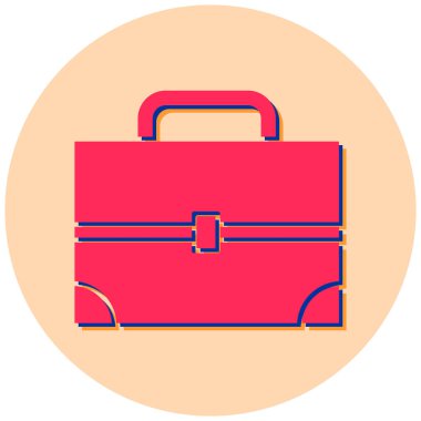 Çanta. Web simgesi basit illüstrasyon