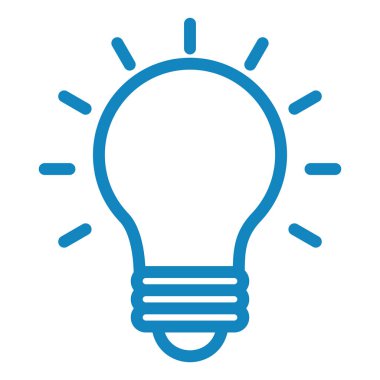 ampul simgesi, vektör illüstrasyonu