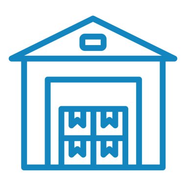 Depo. Web simgesi basit illüstrasyon