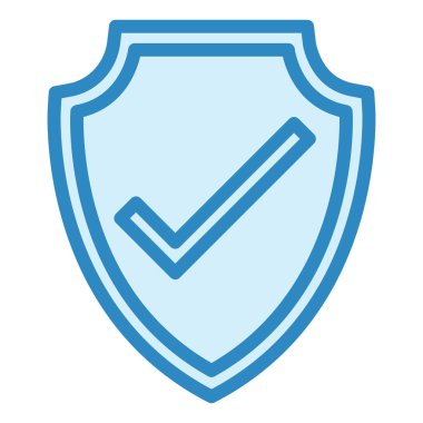 Kalkan. Web simgesi basit illüstrasyon 