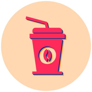 kahve fincanı simgesi, vektör illüstrasyonu