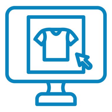 İnternetten alışveriş. Basit resimleme