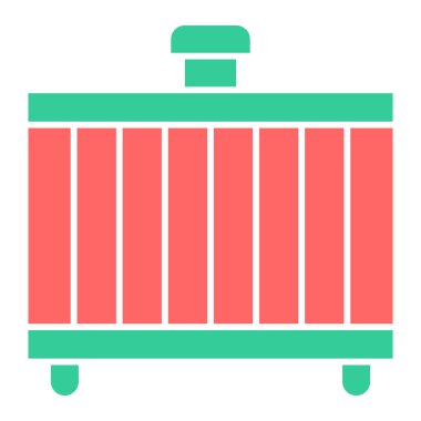 Kargo karavanı ikonu. Web tasarımı için çiftlik treni vektör simgelerinin basit çizimi