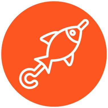 Balık. Web simgesi basit illüstrasyon