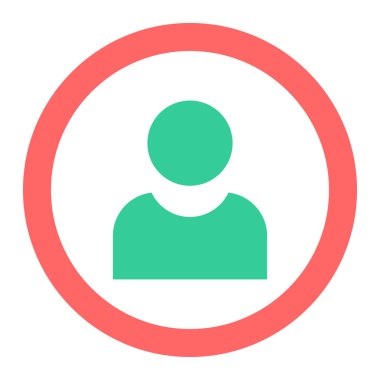 Adam vektör simgesi. düz biçim illüstrasyonu.