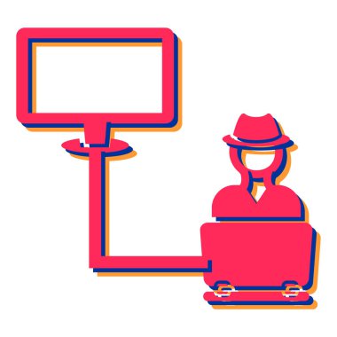 Beyaz arkaplanda izole edilmiş modern simgenin vektör illüstrasyonu 