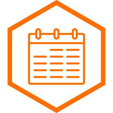 Takvim simgesinin vektör illüstrasyonu