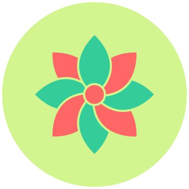 Çiçek. Web simgesi basit illüstrasyon