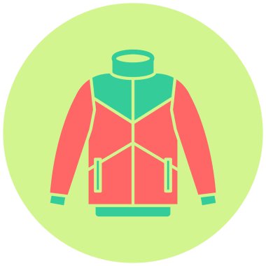 Ceket. Web simgesi basit illüstrasyon