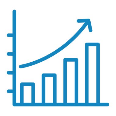 bar grafik ikonu vektörü. İnce çizgi işareti. izole edilmiş sınır sembolü çizimi