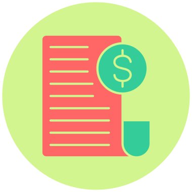 Bill düz vektör simgesi