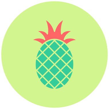 Ananas. Web simgesi basit illüstrasyon