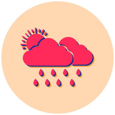 Yağmur. Web simgesi basit tasarım