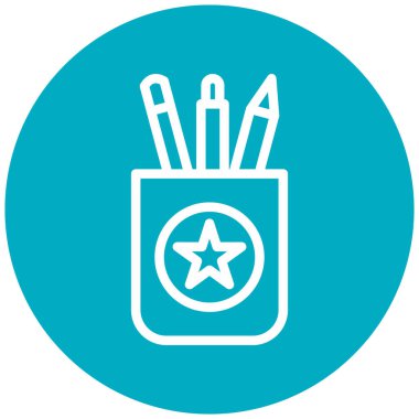 Kalem. Web simgesi basit illüstrasyon