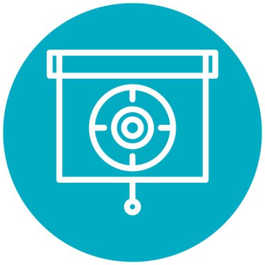 Hedef. Web simgesi basit illüstrasyon